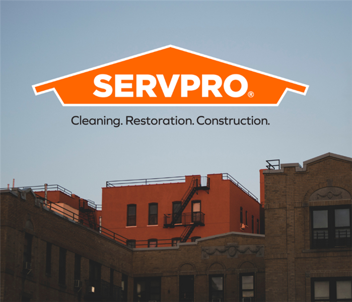 Buildings and SERVPRO logo